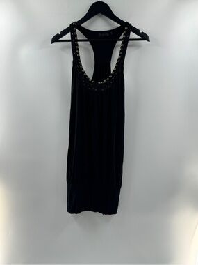 Vintage Guess Jeans Black Studded Y2K Mini Dress Women’s Large